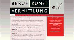 Desktop Screenshot of berufkunstvermittlung.de